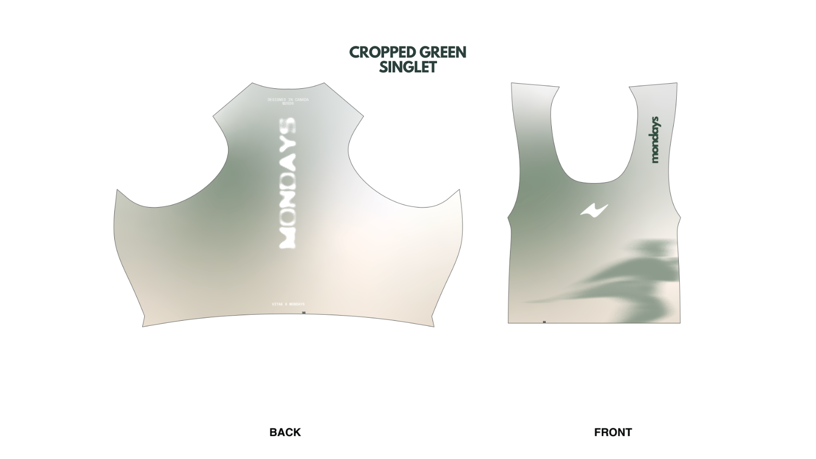 MRC Race Singlet Cropped — Forest