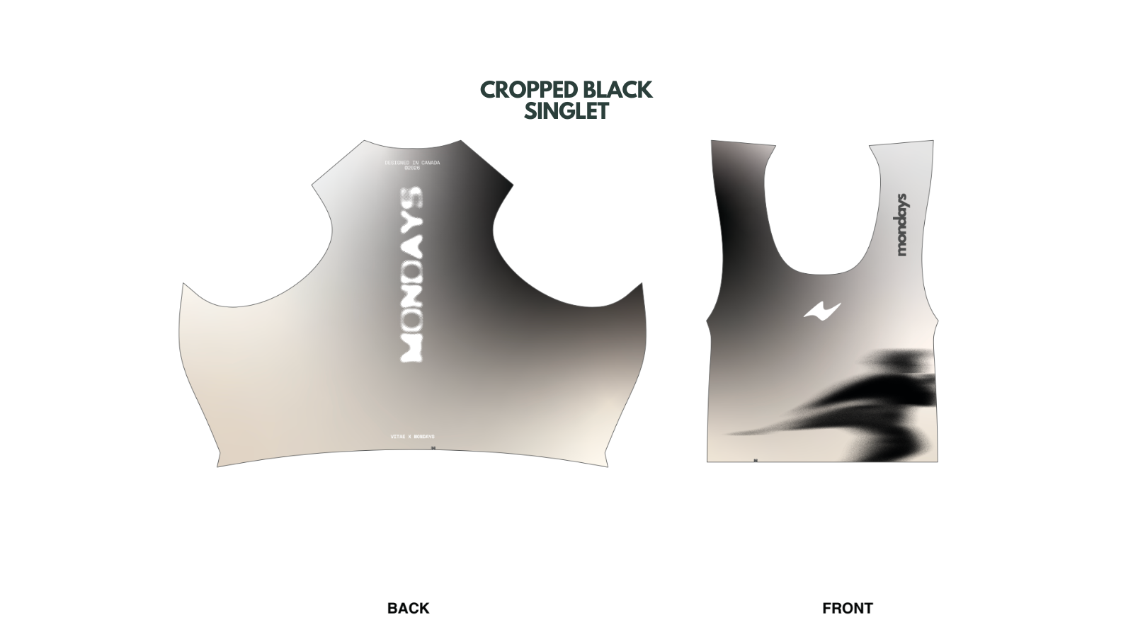 MRC Race Singlet Cropped — Black